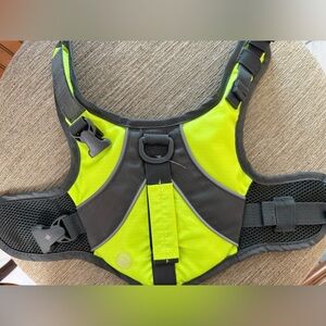 Neon Yellow and Gray Dog life jacket 5-10LBS. Girth-12-16inches